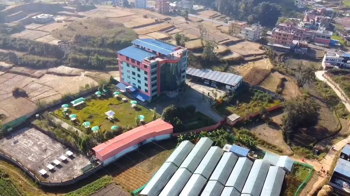 The ICE campus and surrounding Tathali landscape from above